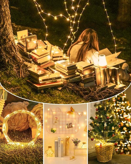 60 LED Fairy Lights - 20FT Waterproof Twinkle String Lights | Battery Operated with Timer for Indoor & Outdoor Decor