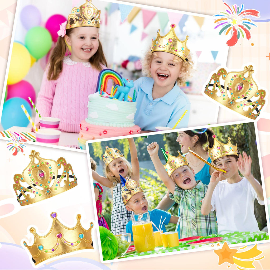 Sotiff 150 Pieces Foam Crowns Set for Kids Princess Tiaras Crowns Making Kits 90 Pcs Foam Princess Crowns and 60 Sheets Crystal Diamond Sticker for Kids' Party Supplies Decoration