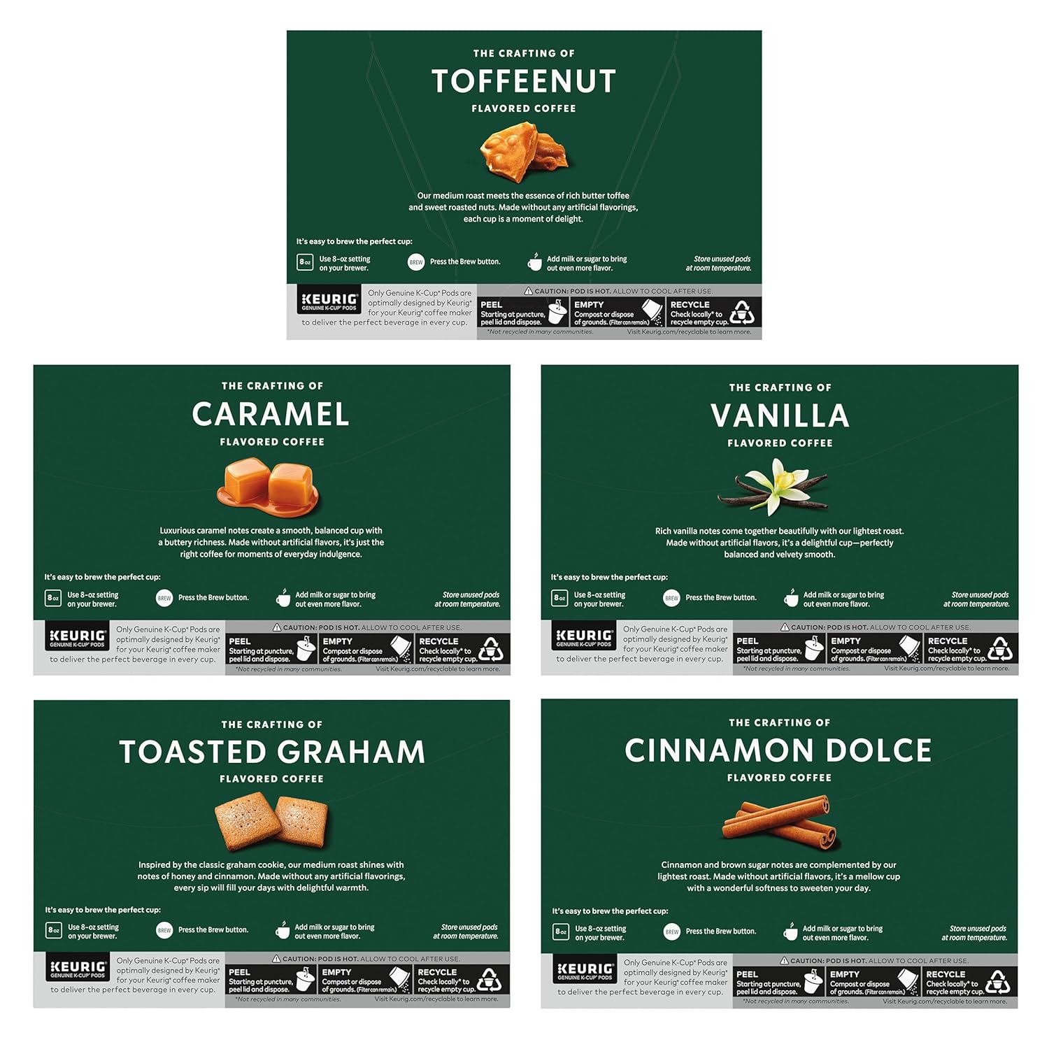 Starbucks K-Cup Coffee Pods - Flavored Hot or Iced Coffee Variety Pack | 40 Keurig Pods