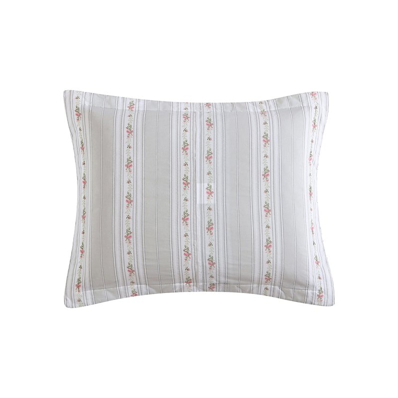 Laura Ashley- Queen Quilt Set, Reversible Cotton Bedding with Matching Sham(s), Lightweight Home Decor for All Seasons, Coquette Room Decor (Melany Pink, Queen)