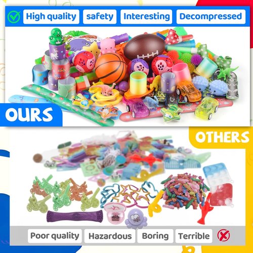 Amy&Benton 200PCS Party Favors - Fun Goodie Bag Stuffers & Prize Box Toys for Kids Ages 4-8