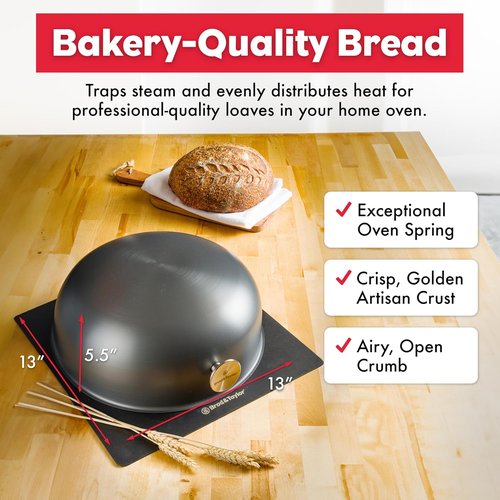 Brod & Taylor Ultralight Baking Shell for Sourdough Bread - No Preheating for Crispy Crust
