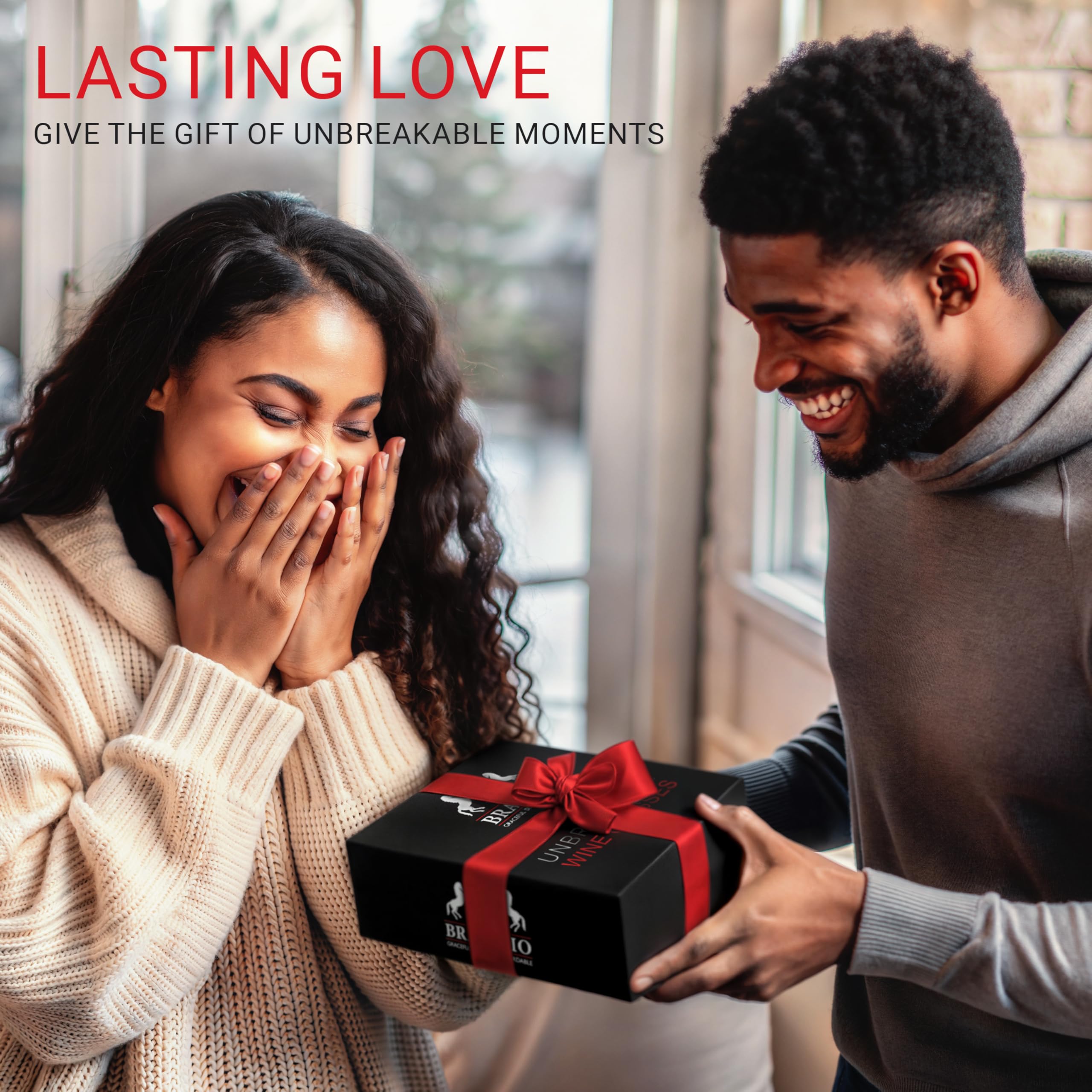 Bravario Unbreakable Stemless Plastic Wine Glasses | Reusable | Shatterproof 100% Tritan Plastic | Dishwasher-Safe | BPA-free | Awesome for Indoor & Outdoor | 16 oz, Set of 4