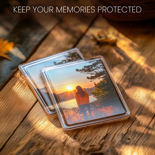Kurtzy Small Magnetic Picture Frames (50 Pack) - Mini Photo Frames for Personalised Fridge Magnets - for Photos 7 x 4.5cm/2.75 x 1.77 Inches - Photo Magnets for Fridge/Magnetic Frame Blank Inserts