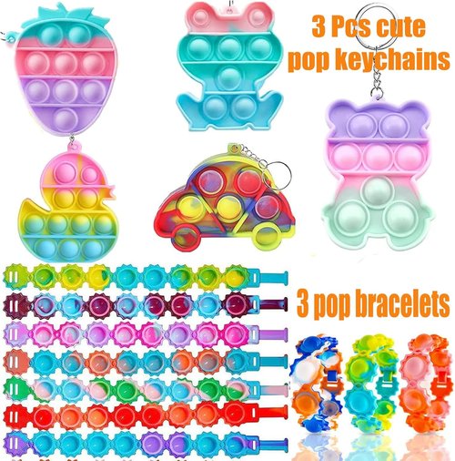 Mctuoba 128 Pcs Fidget Toys Set - Perfect Party Favors & Classroom Prizes for Kids Ages 4-8