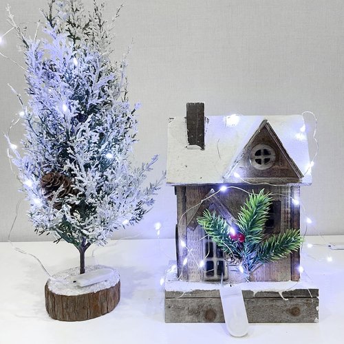 Etinga Fairy Lights - 20 Pack Battery Operated String Lights | 10 LEDs on 3.3ft Silvery Copper Wire for Weddings, Parties & Christmas Decor