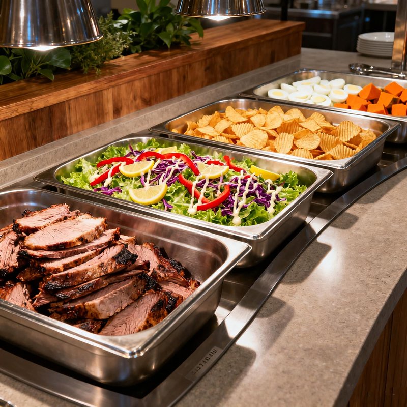 VOISEN Hotel Pans with Lids 2 Pack 1/1 Size 2.5" Deep, 1.2mm Thick Steam Table Pans Full Size, Commercial Food Pan for Catering Buffet Chafing Dish Pan,20.87"x12.8"x2.5"