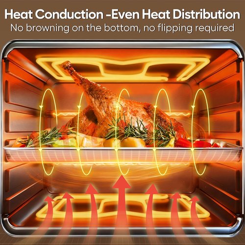 Fire More Stainless Steel Baking Sheet & Cooling Rack Set - 2 Cookie Sheets & Racks, Heavy Duty, Easy Clean, 12.4 x 9.6 x 1 Inch