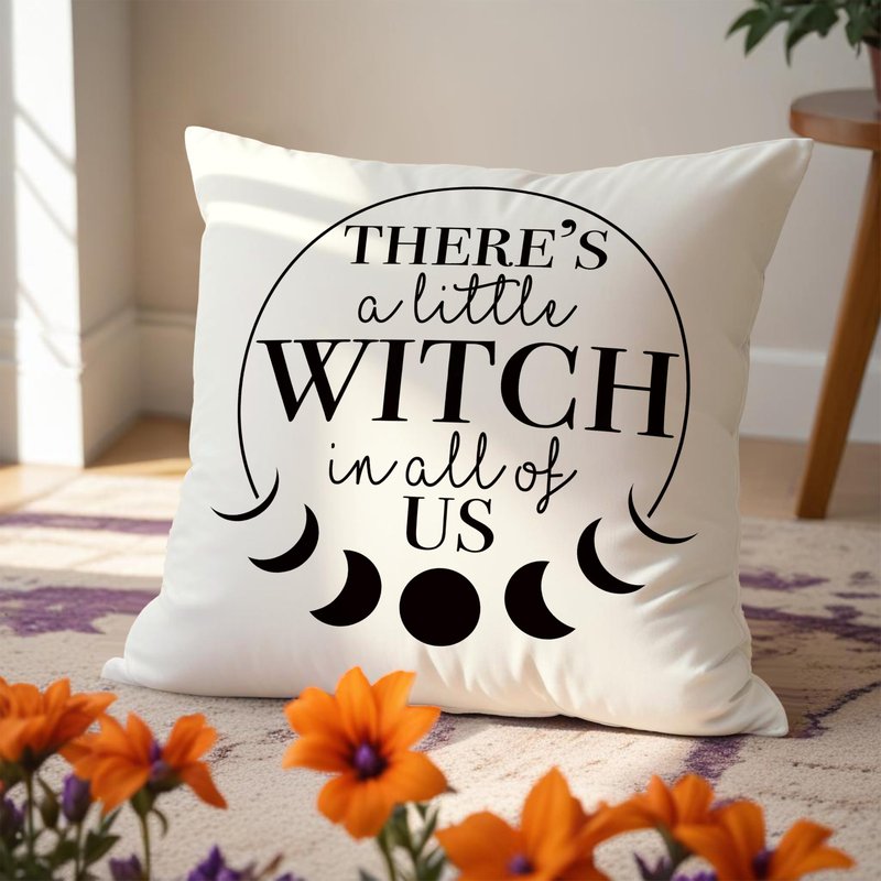 Fuasei Gothic Witch 18x18 Moon Phases Pillow Covers, Victorian Gothic Decorative Throw Pillow Covers, Witchy Decor Aesthetic, There A Little Witch In All Of Us
