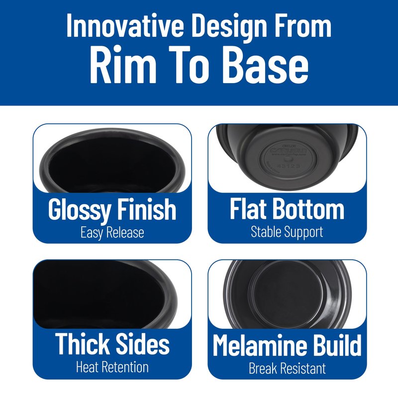 Carlisle FoodService Products 4312303 SAN Smooth Fluted Ramekin, 3 oz Capacity, 1.43" Height, Black (Case of 48)