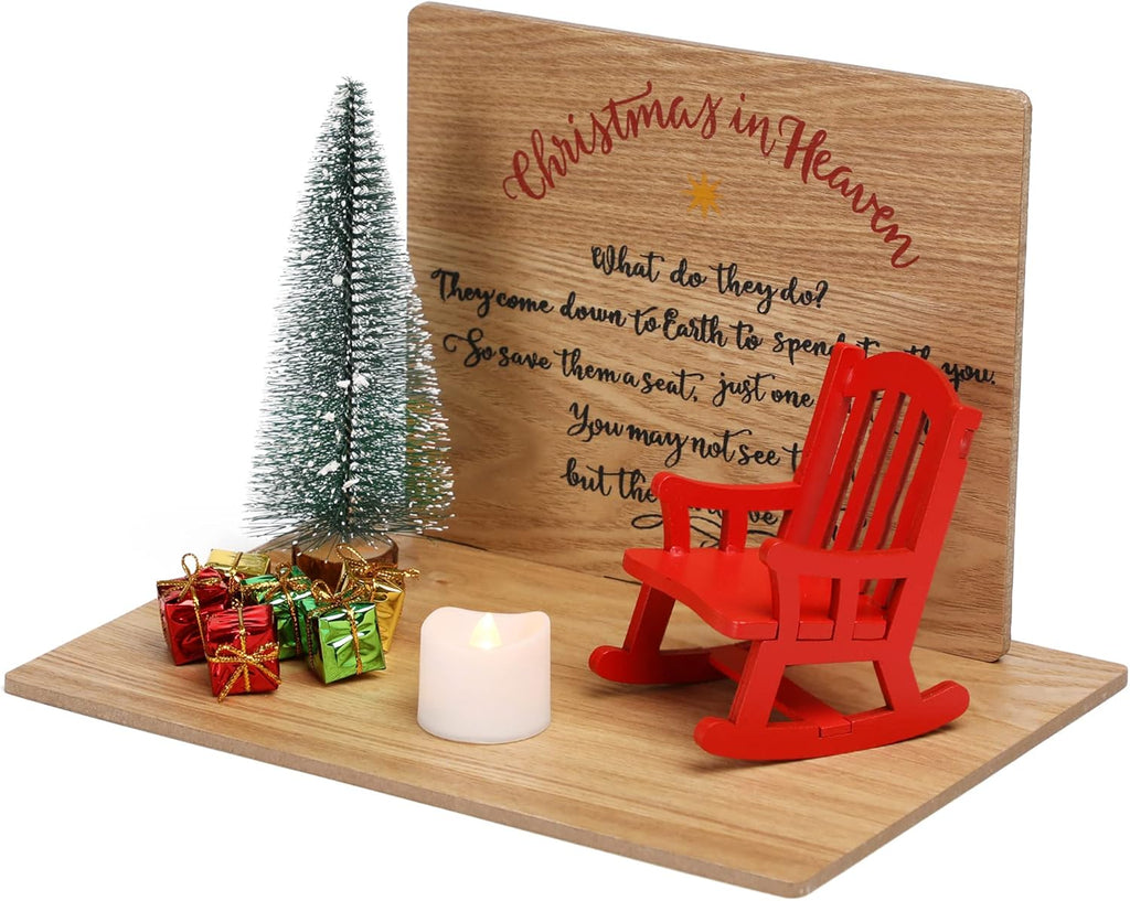 Regine Switzerland Christmas Memorial Candle Holders - Rocking Chair Ornament for Loved Ones
