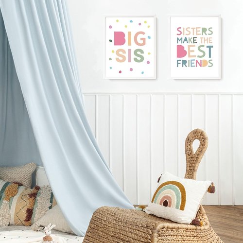 LARTSFRO Wall Art Decor | Inspirational Posters for Sisters | Set of 4 Unframed 10x8 Inch Prints