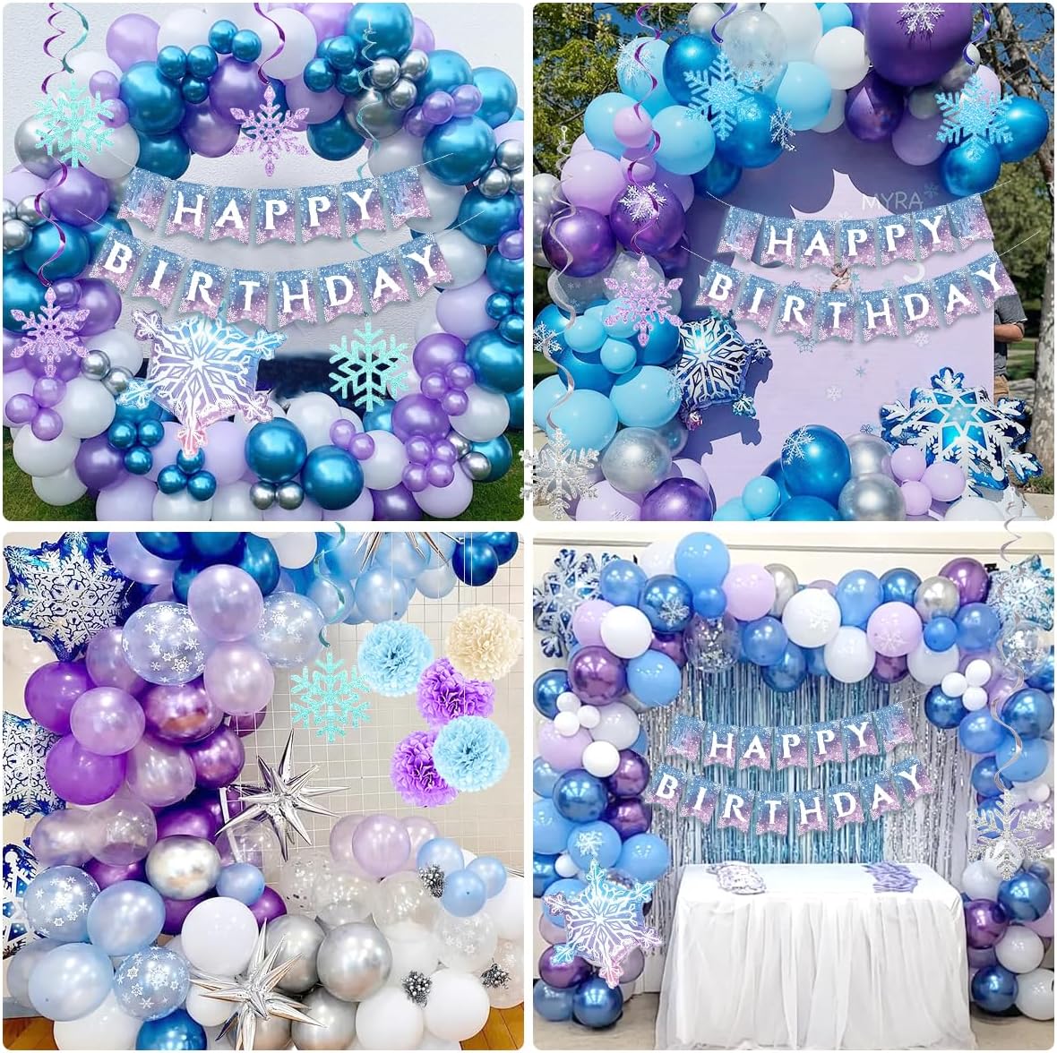 Regine Switzerland Birthday Decorations | 8th Birthday Party Supplies with Balloons, Crown & Banner
