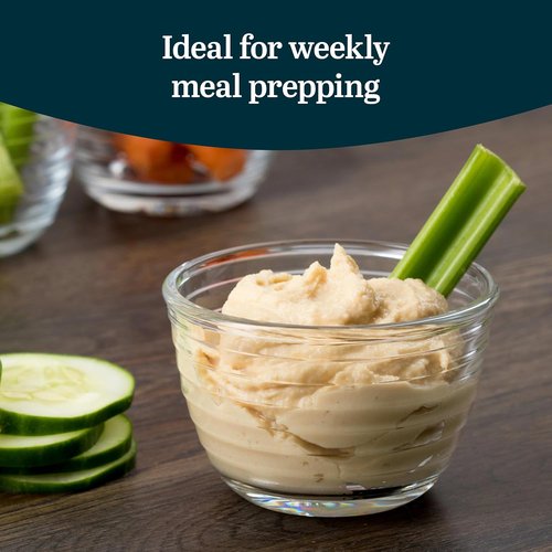 Libbey Small Glass Bowls - Set of 8 Dishwasher Safe Containers with Lids for Meal Prep & Leftovers