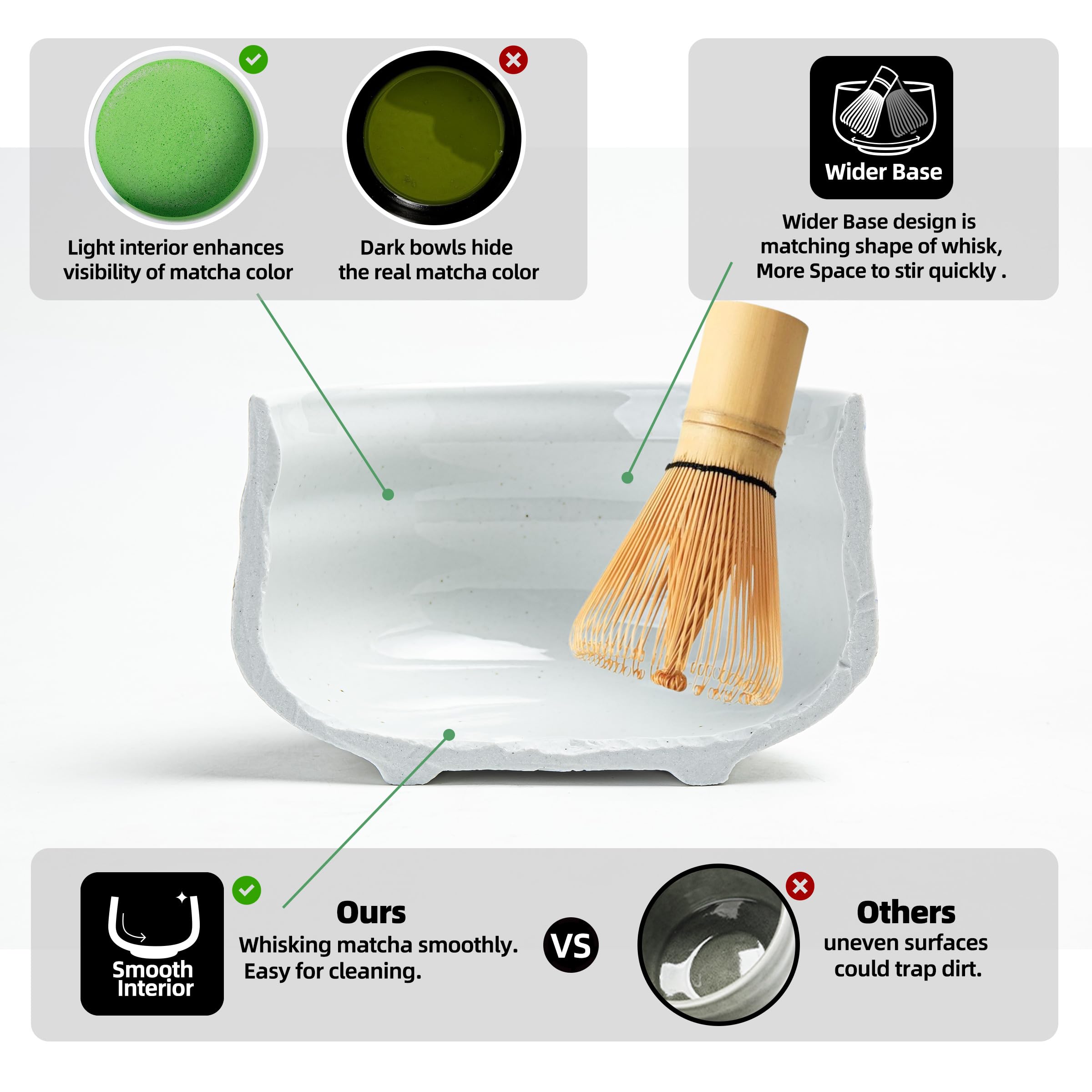 TEANAGOO Japanese Tea Set, Matcha Whisk Set, Bamboo Matcha Bowl (Chasen), Spoon (Chashaku), Matcha Whisk Holder, MSB-5 Tea Making Kit, Matcha