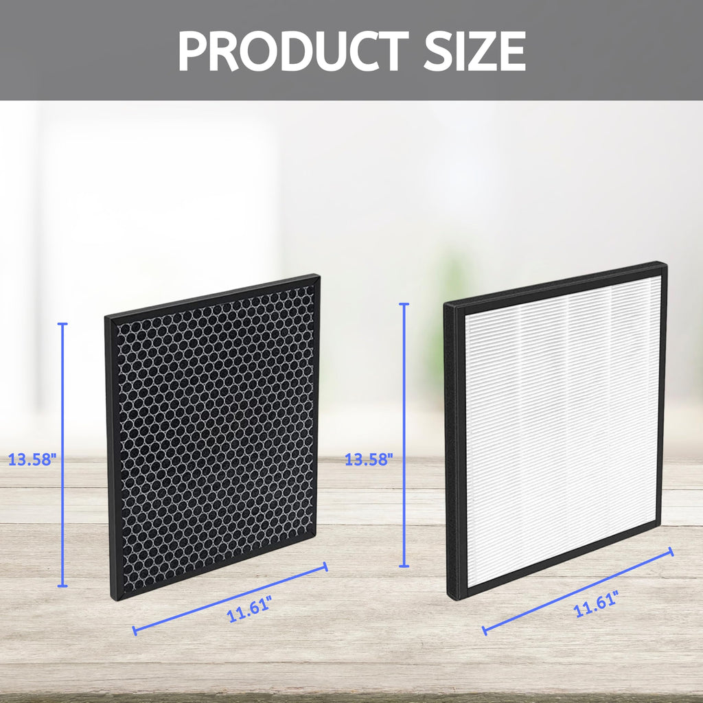 Nispira HEPA Air Filter Plus Carbon Pre Filter Replacement Compatible with Levoit Air Purifier LV-PUR131, 4 Packs