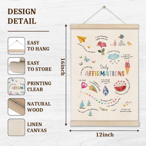 Doi-Lanee Mental Health Poster Frame - Affirmation Wall Decor for Therapy Offices | 16x12 Inch