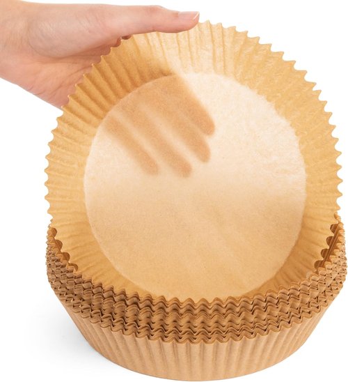 Air Fryer Liners - Disposable Non-Stick Parchment Paper Sheets | 100 Count, 6-7 Inch Round