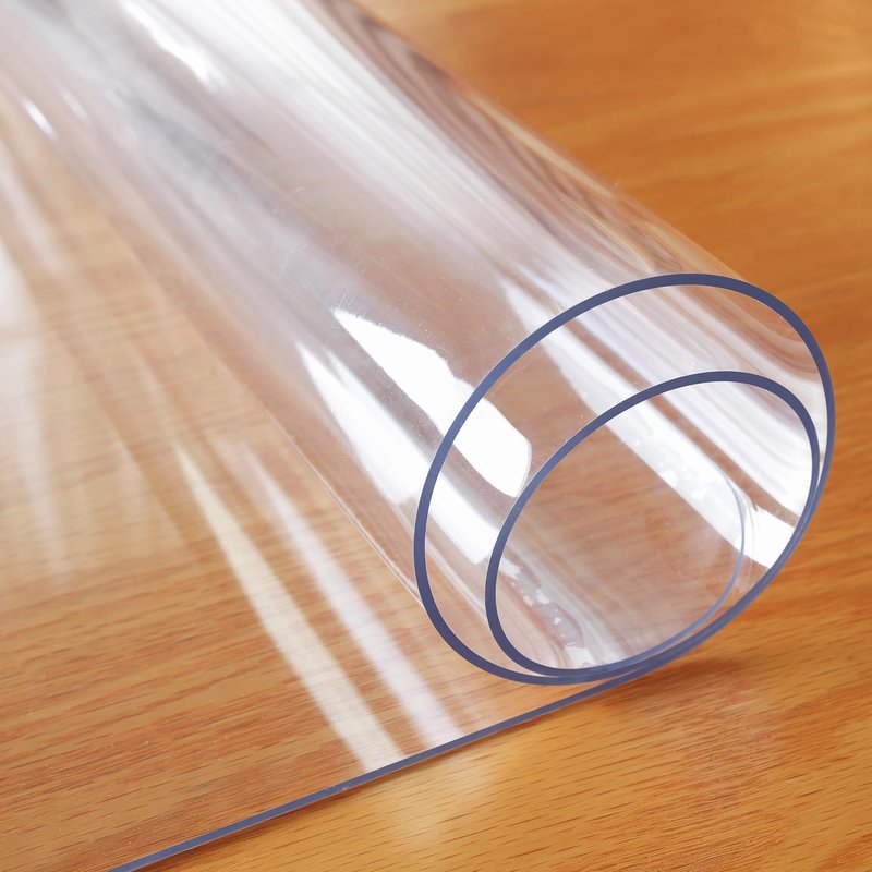 Clear Table Protector 35.4 x 59 Inch, 1.5mm Thick Plastic Table Cover, Waterproof PVC Clear Table Cover Protector, Desk Protector Mat, Writing Desk Pad for Desktop, Coffee & Dining Room Table