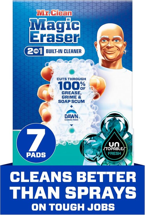 Mr. Clean Magic Eraser - Ultra Foamy All-Purpose Cleaner Sponge - 7 Count for Kitchen & Bathroom