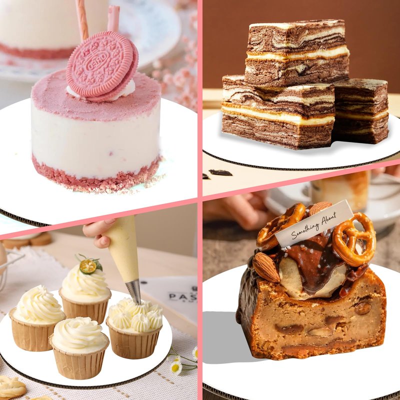40 Pcs 9inch White Cake Boards,Cake Boards 9 inches Round,Food-Graded Corrugated Cardboard Cake Rounds Ideal for Baking, Cake DIY, Dessert and Crafting(White, 9inch/40Pcs)