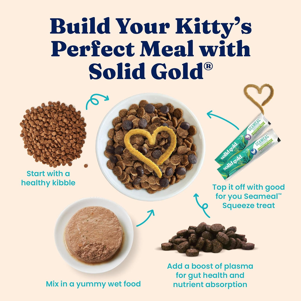 Solid Gold Wet Cat Food Pate - Healthy Grain-Free Canned Food with Real Chicken & Omega Fatty Acids | 24ct/3oz