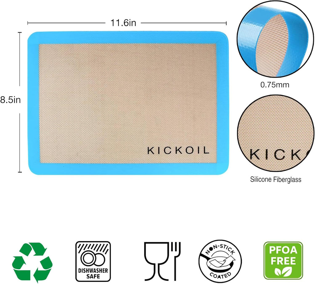 Skiennix Silicone Baking Mats - Non-Stick, BPA-Free Oven Liners for Cookies & Pastries | Set of 3 (11.6'' x 8.5'')