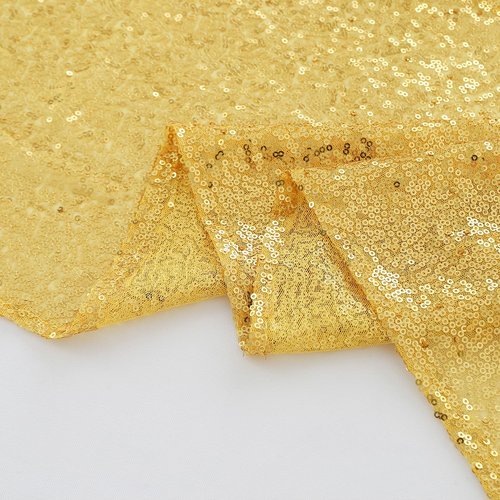 10 Pack Sequin Gold Table Runners 12 x 108 Inches Glitter Golden Table Runner for Party Wedding Birthday Engagement Banquet Meeting Anniversary Christmas Dining Room Decoration