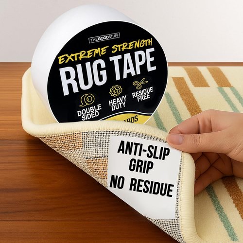 Double Sided Rug Tape - 2 Inch x 30 Yd | Secure Area Rugs on Carpets, Laminate & Hardwood Floors