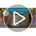 Hammered Metal Christmas Tree Collar - 4-Panel Gold Iron Tree Skirt