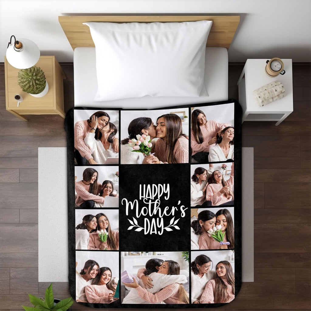 Regine Switzerland Custom Photo Blanket - Personalized Mother's Day Gift for Mom | Ships Next Day