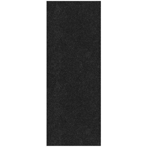 Sweet Home Stores Solid Design Non-Slip Rubberback 2x16 Indoor/Outdoor Runner Rug for Hallway, Kitchen, Living Room, Garage, Patio, 2' x 16', Black