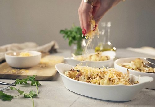 Kook Mini Au Gratin Baking Dishes - Set of 6 Ceramic Casserole Dishes, 12 oz, Oven & Microwave Safe | Ivory