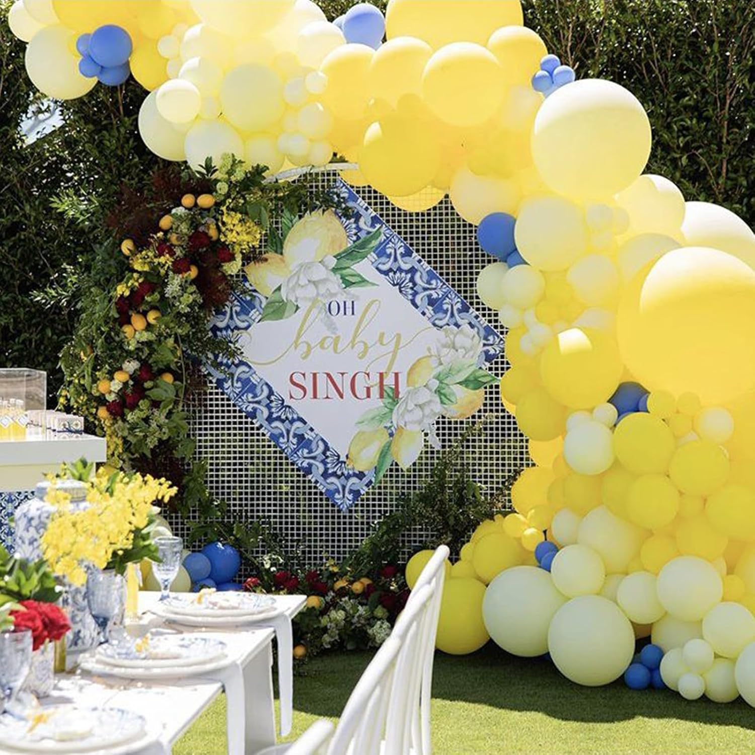 PartyWoo Pastel Yellow Balloon Arch Kit - 152pcs in 5-18 Inch Sizes for Baby Showers & Birthday Parties