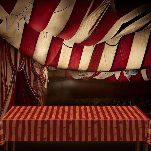 Iceyyyy 4 Pcs Halloween Creepy Carnival Tablecloths-108 x 54" Bloody Circus Carnival Table Covers-Disposable Halloween Evil Tablecloths for Horror Movie Dinner Nights Party Supplies Decorations