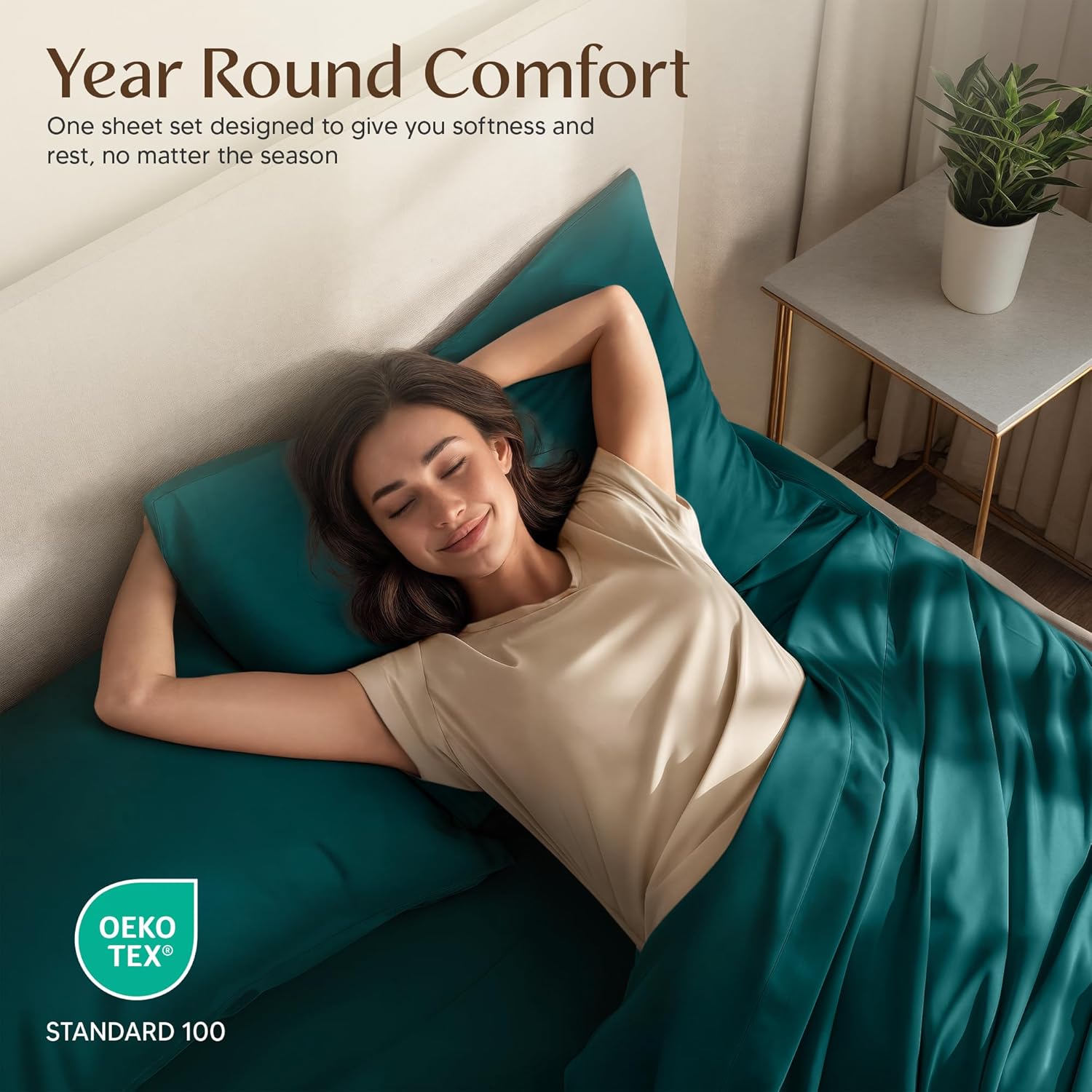 Utopia Bedding Twin Sheet Set - Soft & Breathable 3-Piece Microfiber Bed Sheets | Teal Green