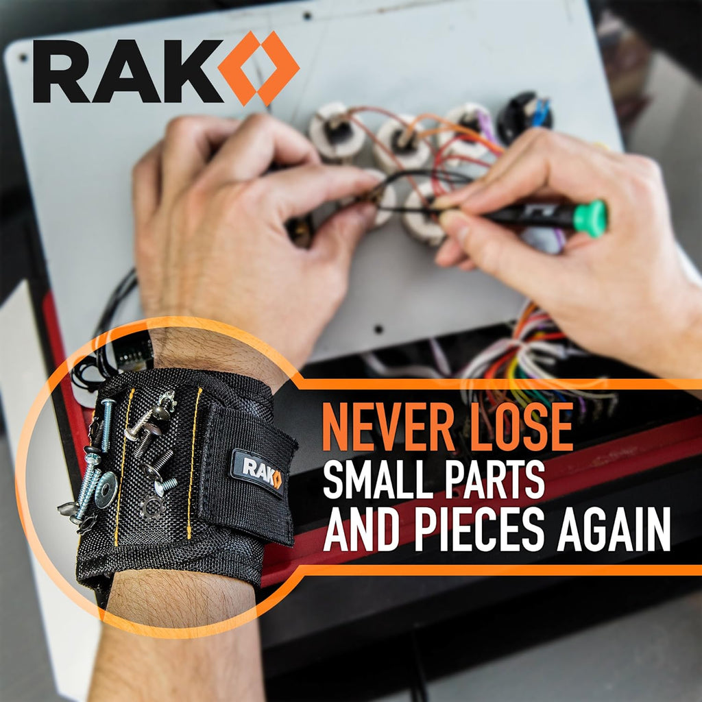 RAK Magnetic Wristband - Premium Tool Belt for Holding Screws & Nails | Perfect Gift for Men & Handyman