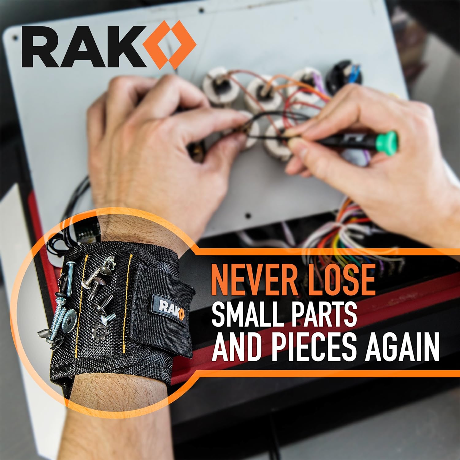RAK Magnetic Wristband - Premium Tool Belt for Holding Screws & Nails | Perfect Gift for Men & Handyman