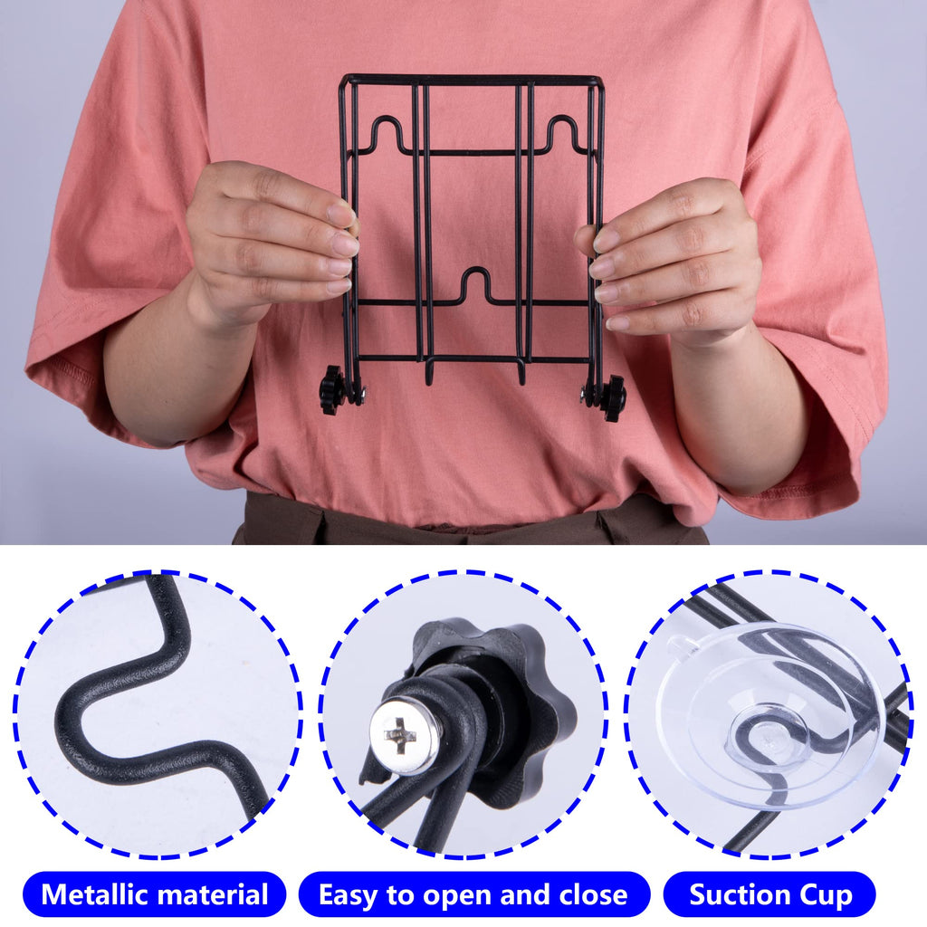 TOCCYARD Ice Scoop Holder Foldable, Metal Heavy Duty Ice Maker Scoop Holder for Ice Maker Kitchen Freezer Bar Party Wedding, Large Capacity, Easy Clean (Standard)