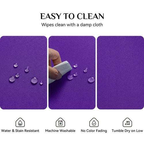 Softalker Rectangle Tablecloth, Waterproof & Stain Resistant Table Cloths Wrinkle Free Fabric Washable 210GSM Polyester Table Cover for Spring/Party/Outdoor - 60 x 102 inch,Purple