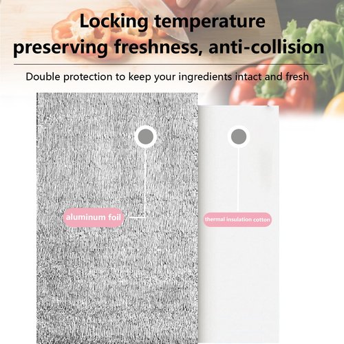 Smilco Reusable Insulation Bags Thermal Box Liners Metalized Liners Lunch Food Box Shopping Bag Insulated Lining Waterproof Insulation Package (25 Pack/ 8 In x 11 In)