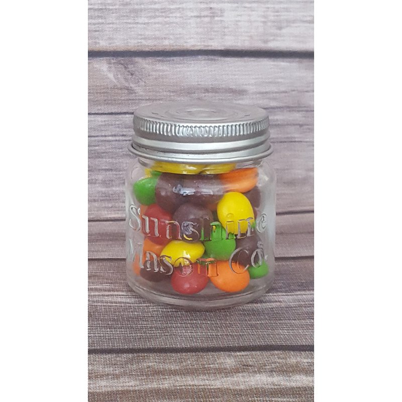 Sunshine Mason Co. Mini Mason Jar Shot Glasses with Metal Lid 2 Ounces, 12 Pieces