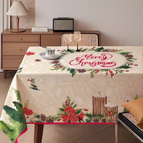 LOSIVISHE Halloween Tablecloth Waterproof – Spooky Pumpkin Design, Purple Table Cover for Halloween Party Decorations, Washable Spillproof Table Cloth for Indoor Outdoor Use, W60 x L102 in