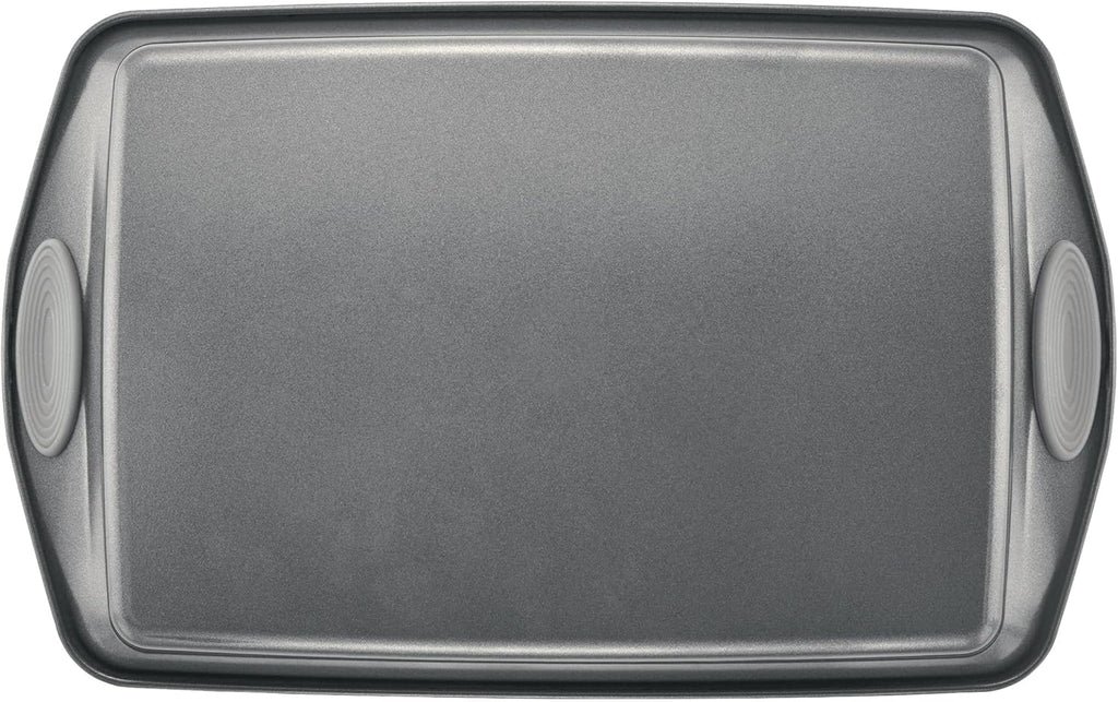 Rachael Ray Nonstick Bakeware Set - 3-Piece Cookie Sheets with Grips in Gray & Sea Salt Gray