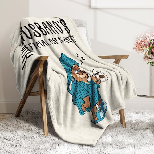 SteadStyle Funny Husband Gifts, Unique Husband Birthday Gift Blanket, Anniversary Wedding Valentines Day from Wife, Soft Blanket for Him 60" x 50"