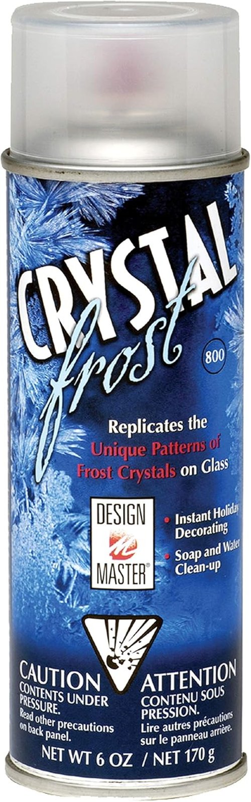 Design Master Crystal Frost Aerosol Spray - 6 Ounce Clear Finish for Stunning Decor