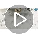 48-Inch White Faux Fur Christmas Tree Skirt with Silver Sequin Snowflakes