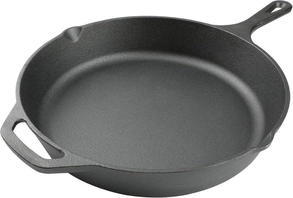 Skiennix 12-Inch Cast Iron Skillet - Pre-Seasoned Frying Pan for Oven, Stovetop & Grill | Durable Non-Toxic Cookware