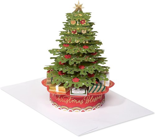 American Greetings Pop-Up Christmas Card - 3D Displayable Holiday Tree | Magic Moments Design