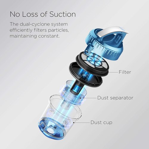 Eureka Bagless Canister Vacuum Cleaner - Lightweight & Versatile for Carpets and Hard Floors | Blue, Whirlwind NEN110B